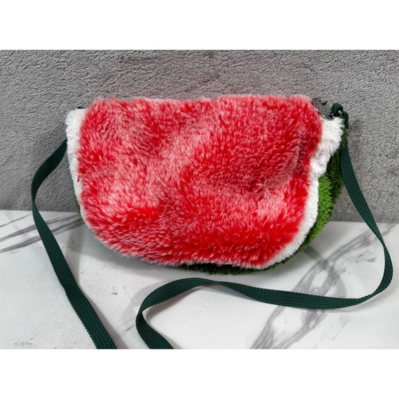 NEW Jellycat Amuseables Watermelon Purse Crossbody Bag OS Red Green Plush London - Picture 4 of 7